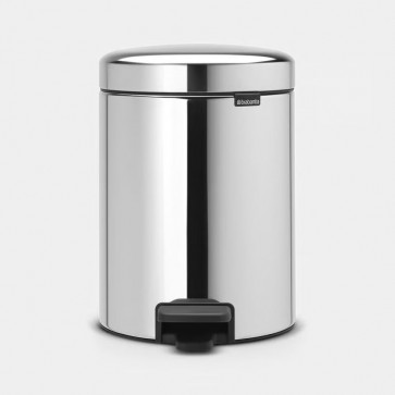 Koš s pedalom NewIcon, 5L - metalne boje - sijaj