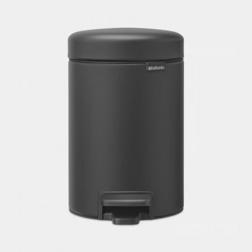 Koš s pedalom NewIcon, 3L - mineralno tamno siva
