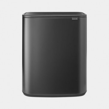 Koš s otvaranjem na dodir Bo, 60L - siv