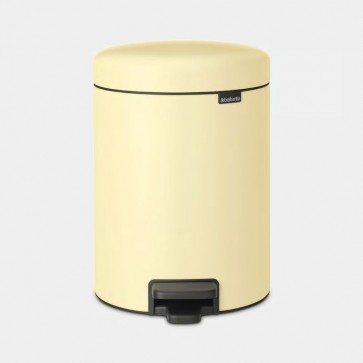 Koš s pedalom NewIcon, 5L - nježno žuta