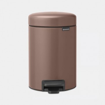 Koš s pedalom NewIcon, 3L - satenasta taupe barva