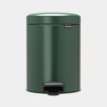 Koš s pedalom NewIcon, 5L - tamno zelena