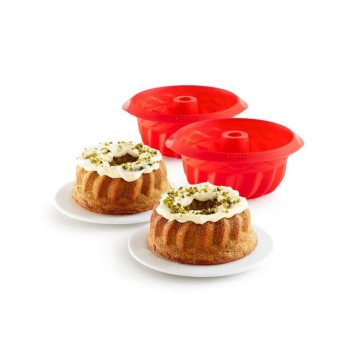 Silikonski mini savarin modeli, set 2 – rdeč