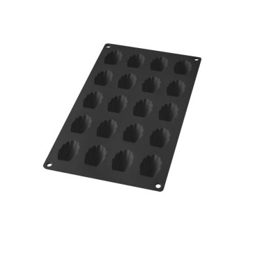 Silikonski model za mini madeleine, 20 lukenj – Črn