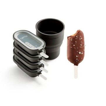 Set 4 modelčkov za sladoled Creamy – rjavi