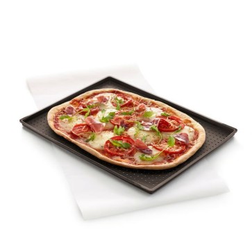 Pravokotna podloga za pizzo - rjava