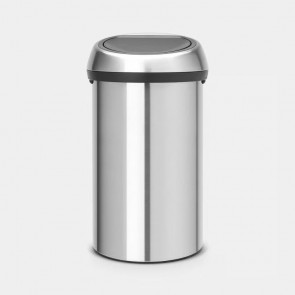 Koš s otvaranjem na dodir, 60L - metalne mat boje