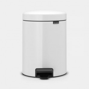 Koš s pedalom NewIcon, 5L - bijela