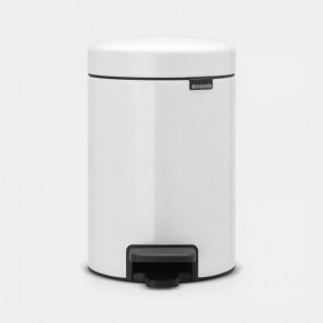 Koš s pedalom NewIcon, 3L – bijela