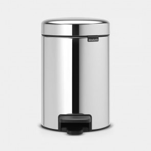 Koš s pedalom NewIcon, 3L - metalne boje - sijaj