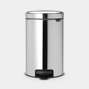 Koš s pedalom NewIcon, 12L - metalne boje - sijaj