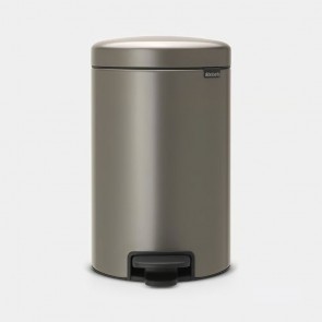 Koš s pedalom NewIcon, 12L - platinast