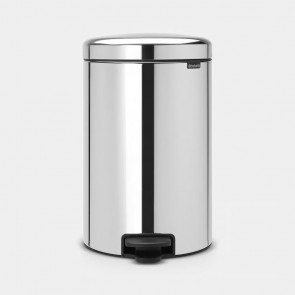 Koš s pedalom NewIcon, 20L - metalne boje - sijaj