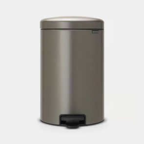 Koš s pedalom NewIcon, 20L - platinast
