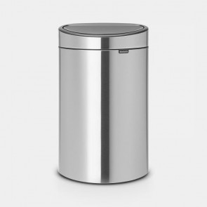 Koš s otvaranjem na dodir New, 40L - metalne mat boje