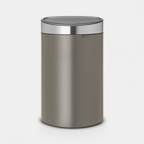 Koš s otvaranjem na dodir New, 40L - platinast
