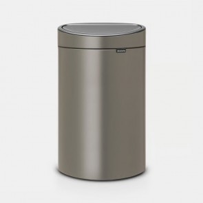 Koš s otvaranjem na dodir New, 40L - platinast