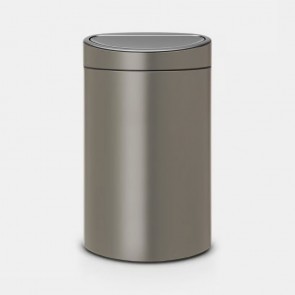 Koš s otvaranjem na dodir New Recycle, 23/10L - platinast