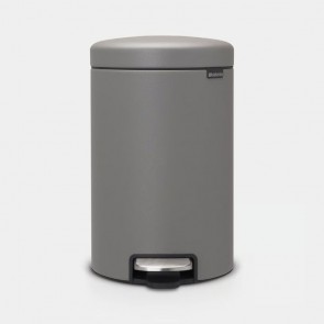 Koš s pedalom NewIcon, 12L - mineralno betonsko siva