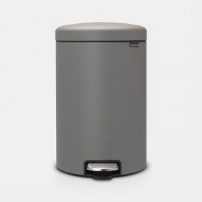 Koš s pedalom NewIcon, 20L - mineralno betonsko siva