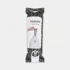 Vrećice PerfectFit, oznaka M, 60L, 10 vrećica - bijela