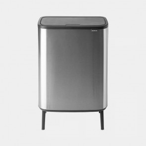 Koš s otvaranjem na dodir Bo Hi, 2 x 30L - metalne mat boje - otporan na otiske prstiju