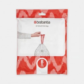 Vrećice PerfectFit, oznaka B, 5-7L, 40 vrećica - bijela