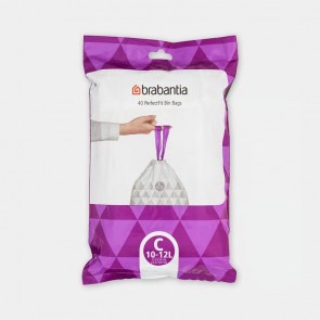 Vrećice PerfectFit, oznaka C, 10-12L, 40 vrećica - bijela