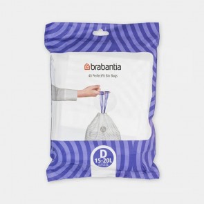 Vrećice PerfectFit, oznaka D, 15-20L, 40 vrećica - bijela
