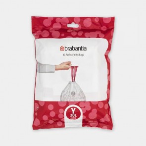 Vrećice PerfectFit, oznaka Y, 20L, 40 vrećica - bijela