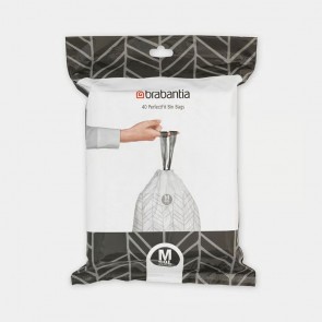 Vrećice PerfectFit, oznaka M, 60L, 40 vrećica - bijela