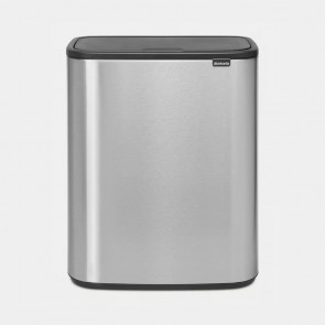 Koš s otvaranjem na dodir Bo, 60L - metalne mat boje - otporan na otiske prstiju