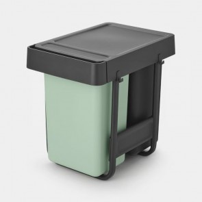 Vgradni koš Sort & Go, 2x15L - tamno siva