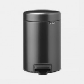 Koš s pedalom NewIcon, 3L - siv
