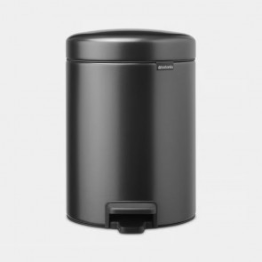 Koš s pedalom NewIcon, 5L - siv