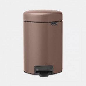 Koš s pedalom NewIcon, 3L - satenasta taupe barva