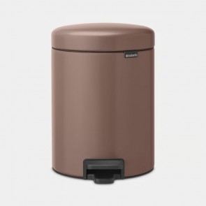 Koš s pedalom NewIcon, 5L - satenasta taupe barva