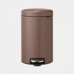Koš s pedalom NewIcon, 12L - satenasta taupe barva