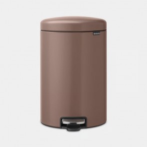 Koš s pedalom NewIcon, 20L - satenasta taupe barva