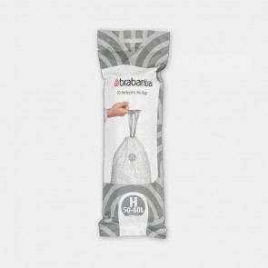Vrećice PerfectFit, oznaka H, 50-60L, 10 vrećica - bijela