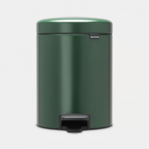 Koš s pedalom NewIcon, 5L - tamno zelena
