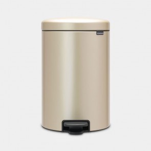 Koš s pedalom NewIcon, 20L - kovinsko zlata