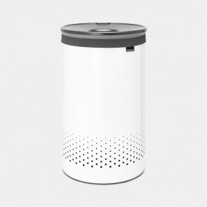 Koš za rublje, 60L, plastični poklopac - bijela