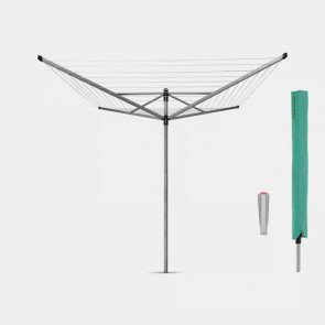 Vanjski stalak za sušenje rublja Lift-O-Matic 50m z nosilcem za drog + Cover - metalno siva
