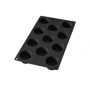Silikonski model za mini mafine, 11 odprtin – crna