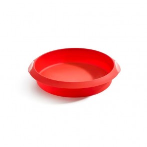 Silikonski okrogli model za torto, 20 cm – crven
