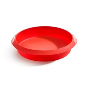 Silikonski okrogli model za torto, 24 cm – crven