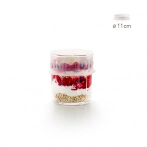 Raztegljiv poklopac, 11 cm, za večkratno uporabo – prosojen