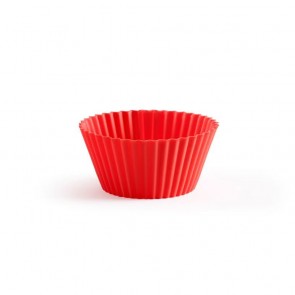 Silikonski modeli za mafine, set 6, 7 cm – crveni