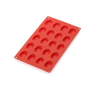 Silikonski model za mini madeleine, 20 odprtin – crven
